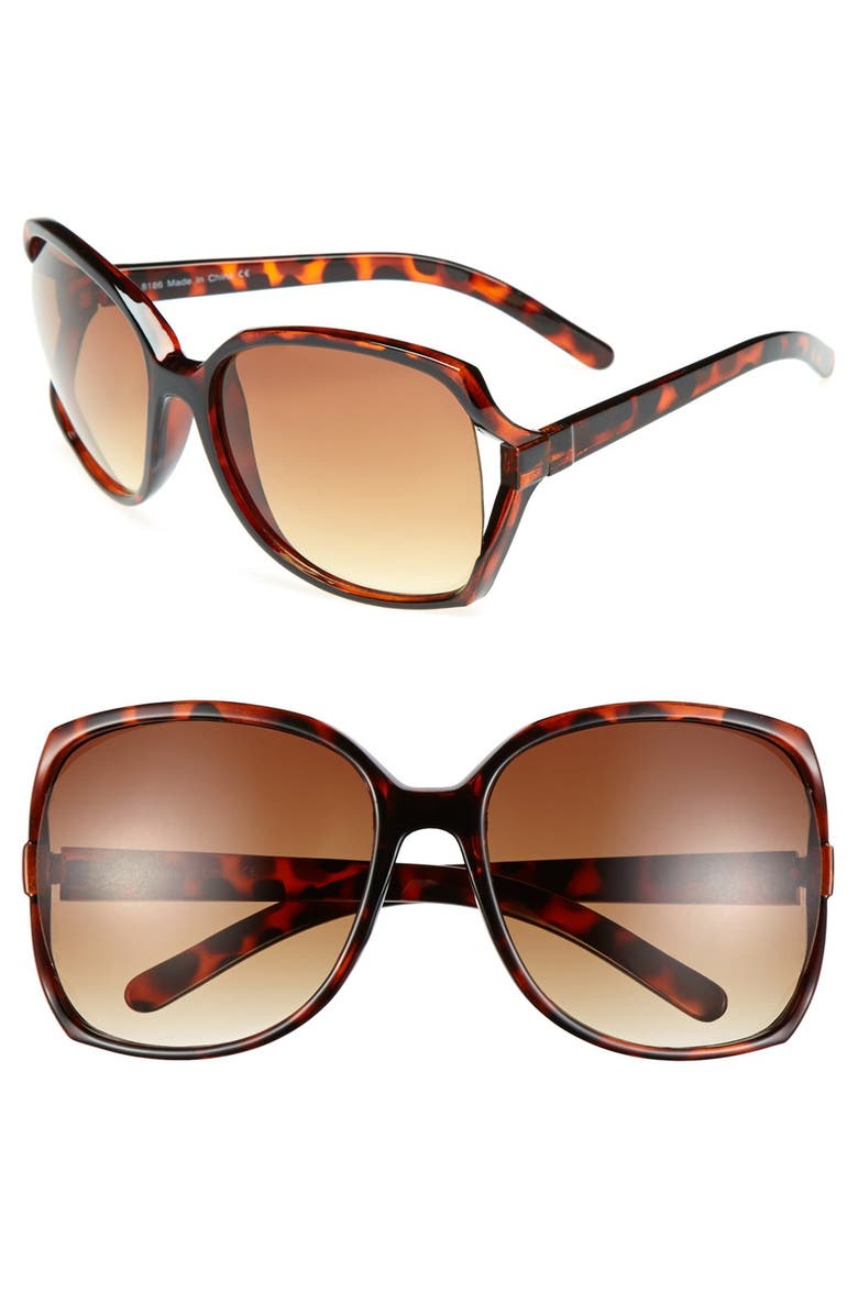 KW 'Nicole' Oversized Frame Sunglasses, Main, color,