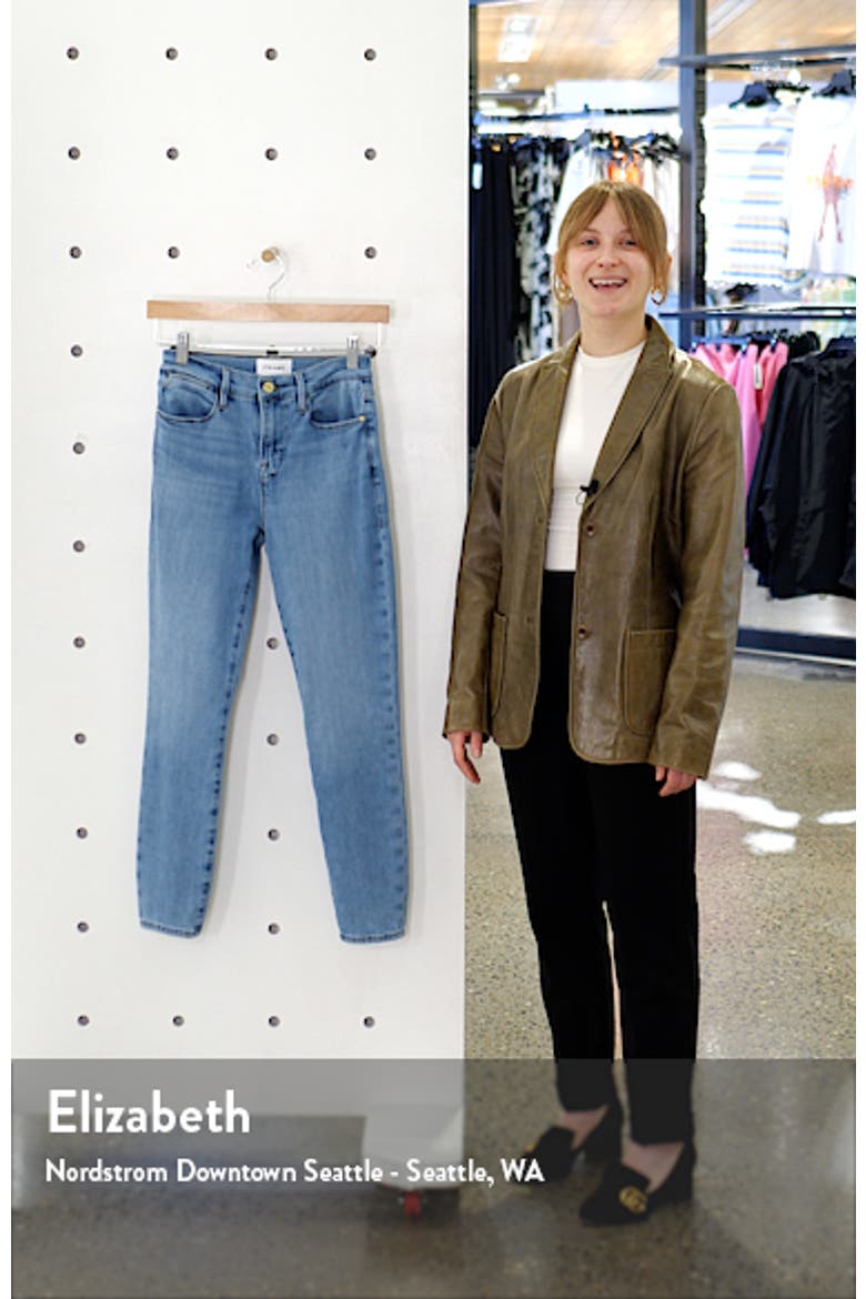 Le High Waist Crop Skinny Jeans video