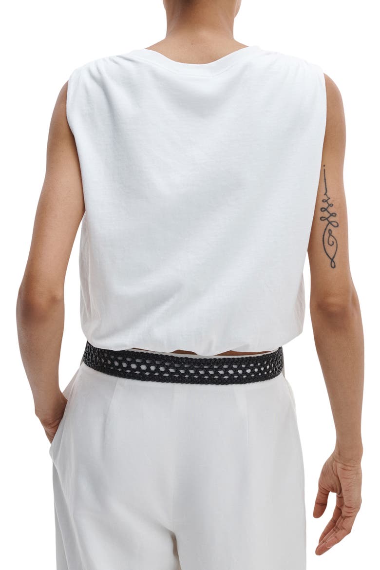 Mica Crop Bubble Top, Alternate, color, WHITE
