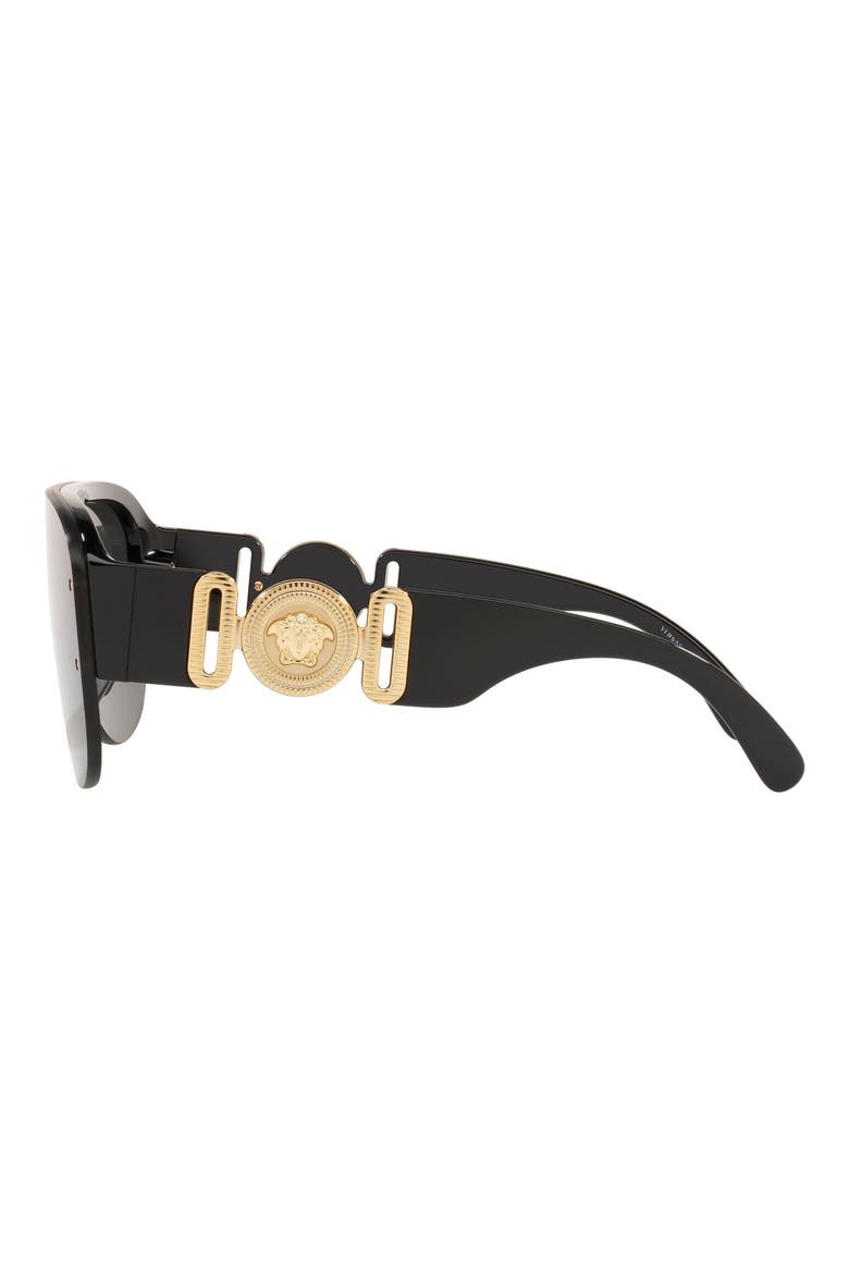 148mm Shield Sunglasses, Alternate, color, BLACK / DARK GREY