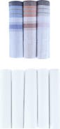 Trafalgar Premium 5 Pack and Checked 3 Pack Cotton Handkerchiefs Set