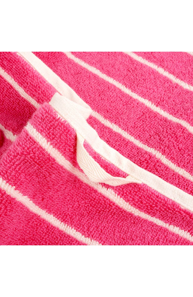 Zsa Zsa Zsu Solid Wide Striped Yarn-Dyed 100% Cotton Towel 3-Pcs Set, Alternate, color, Pink