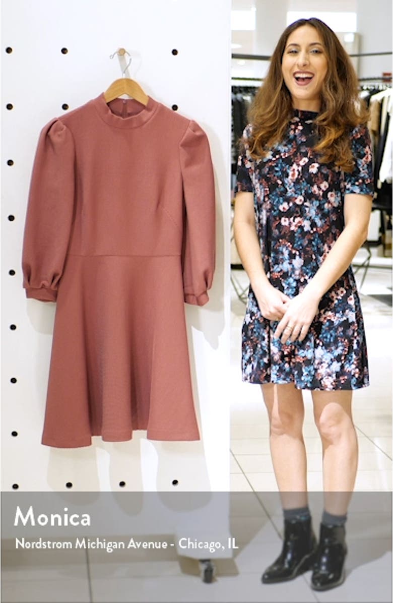 Maggie Texture Knit Fit & Flare Dress, sales video thumbnail