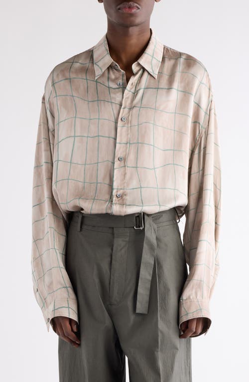 Acne Studios Setar Paint Check Button-up Shirt In Neutral