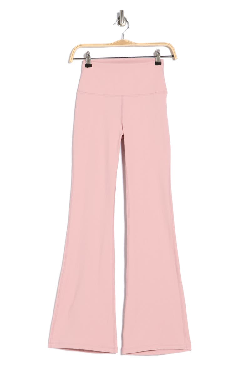 Felix Rib Everyday Flare Leggings, Alternate, color, BLUSH SILK