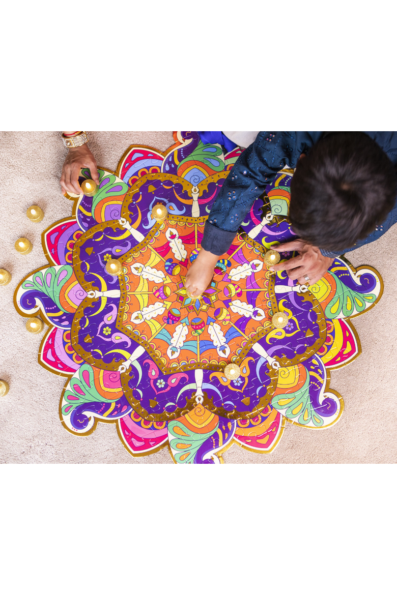 Family Rangoli Puzzle - 150 Pcs, Alternate, color, Multi-color