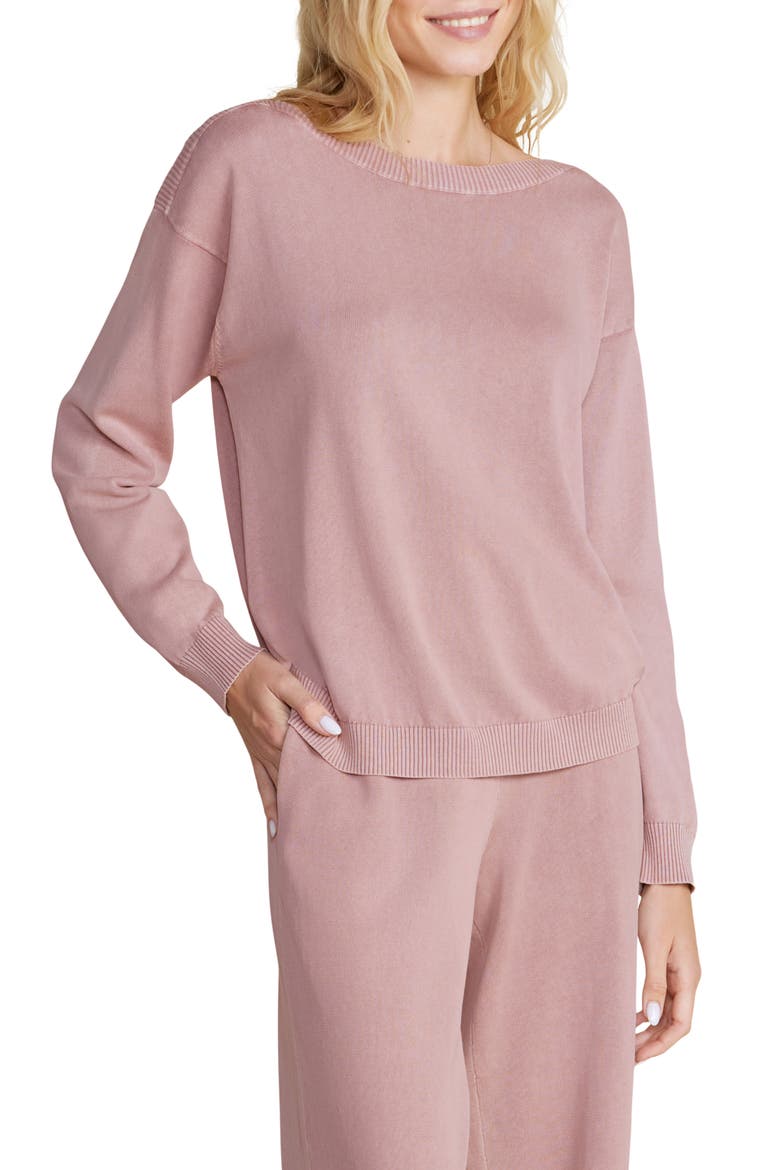 Sunbleached Boat Neck Top, Main, color, TEABERRY