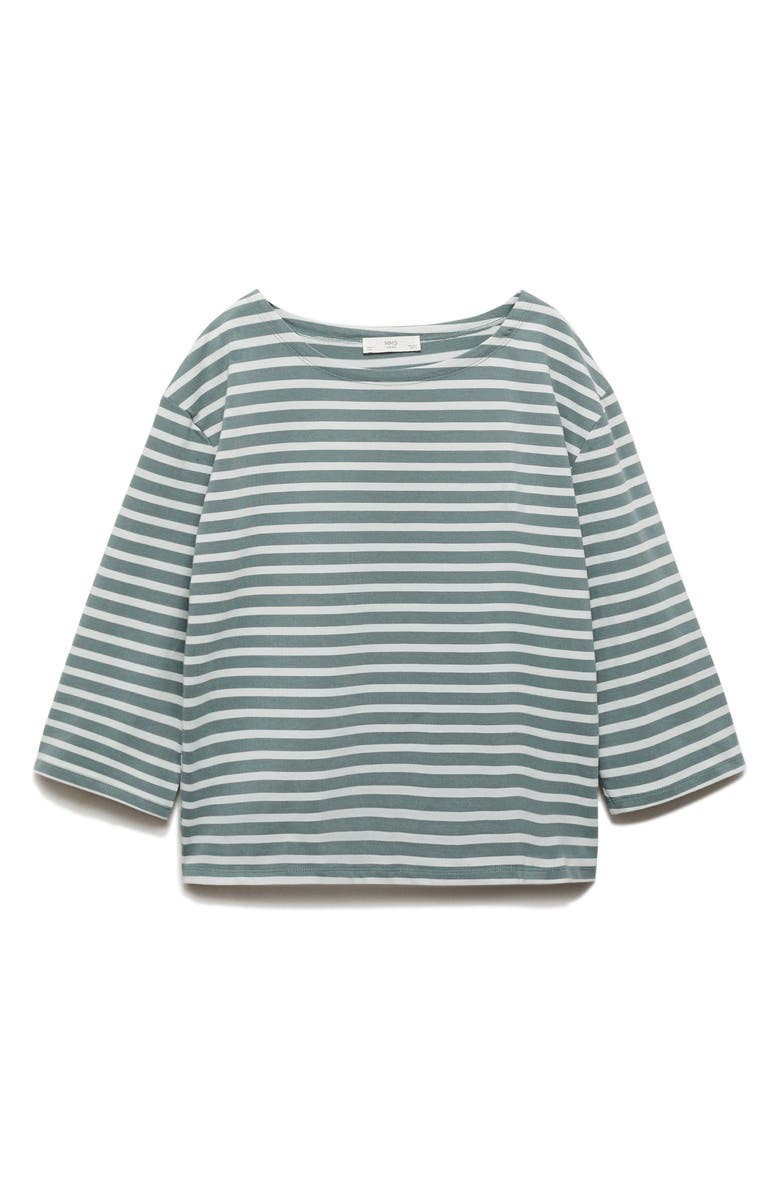 MANGO Stripe Cotton T-Shirt, Alternate, color, 