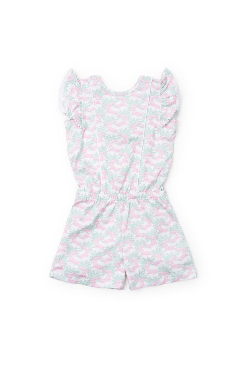 Rae Girls' Romper, Main, color, Poolside Palms