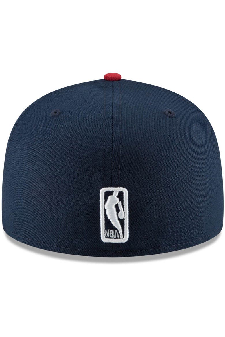 Men's New Era Navy/Red Denver Nuggets 2-Tone 59FIFTY Fitted Hat, Alternate, color, NAVY