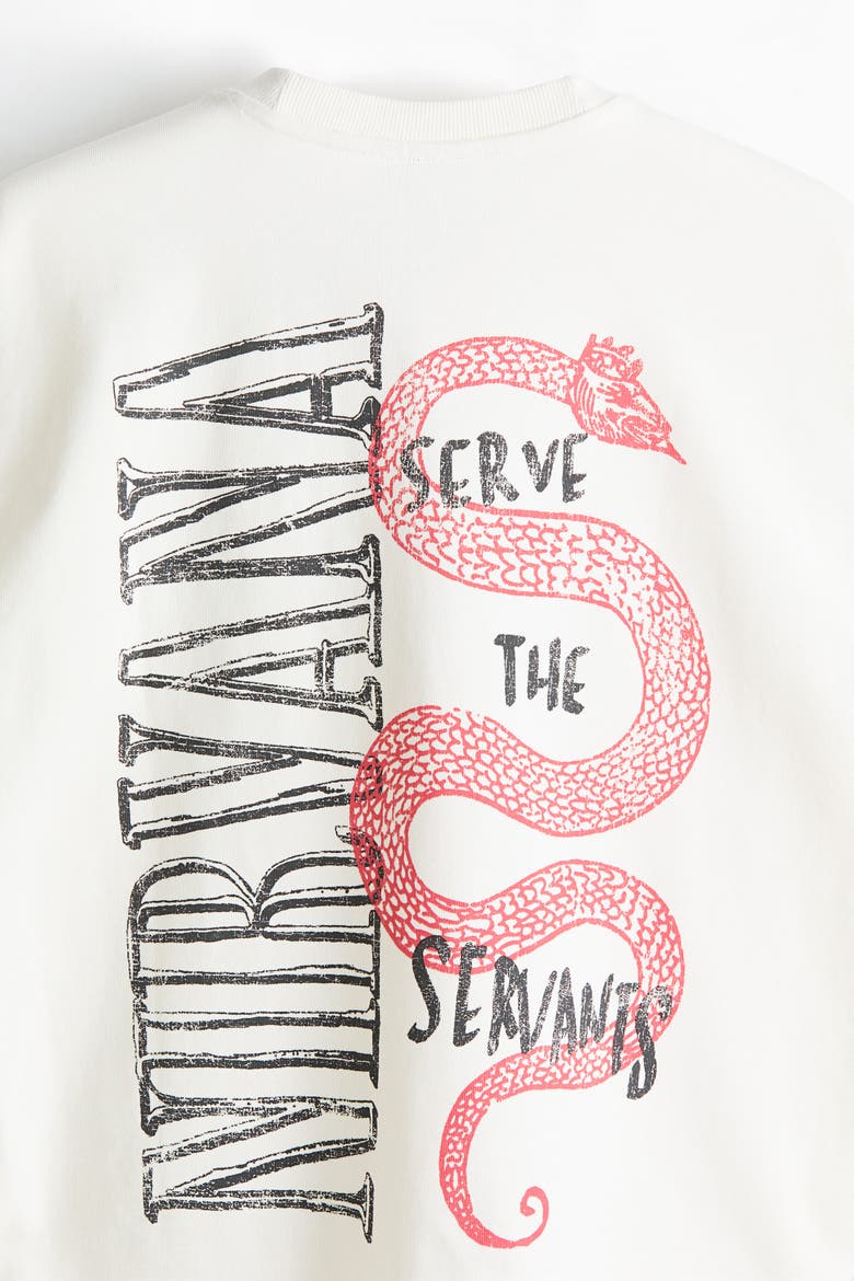 Relaxed-Fit Long-Sleeved T-Shirt, Alternate, color, Cream/Nirvana