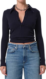 Citizens of Humanity Long Sleeve Rib Polo
