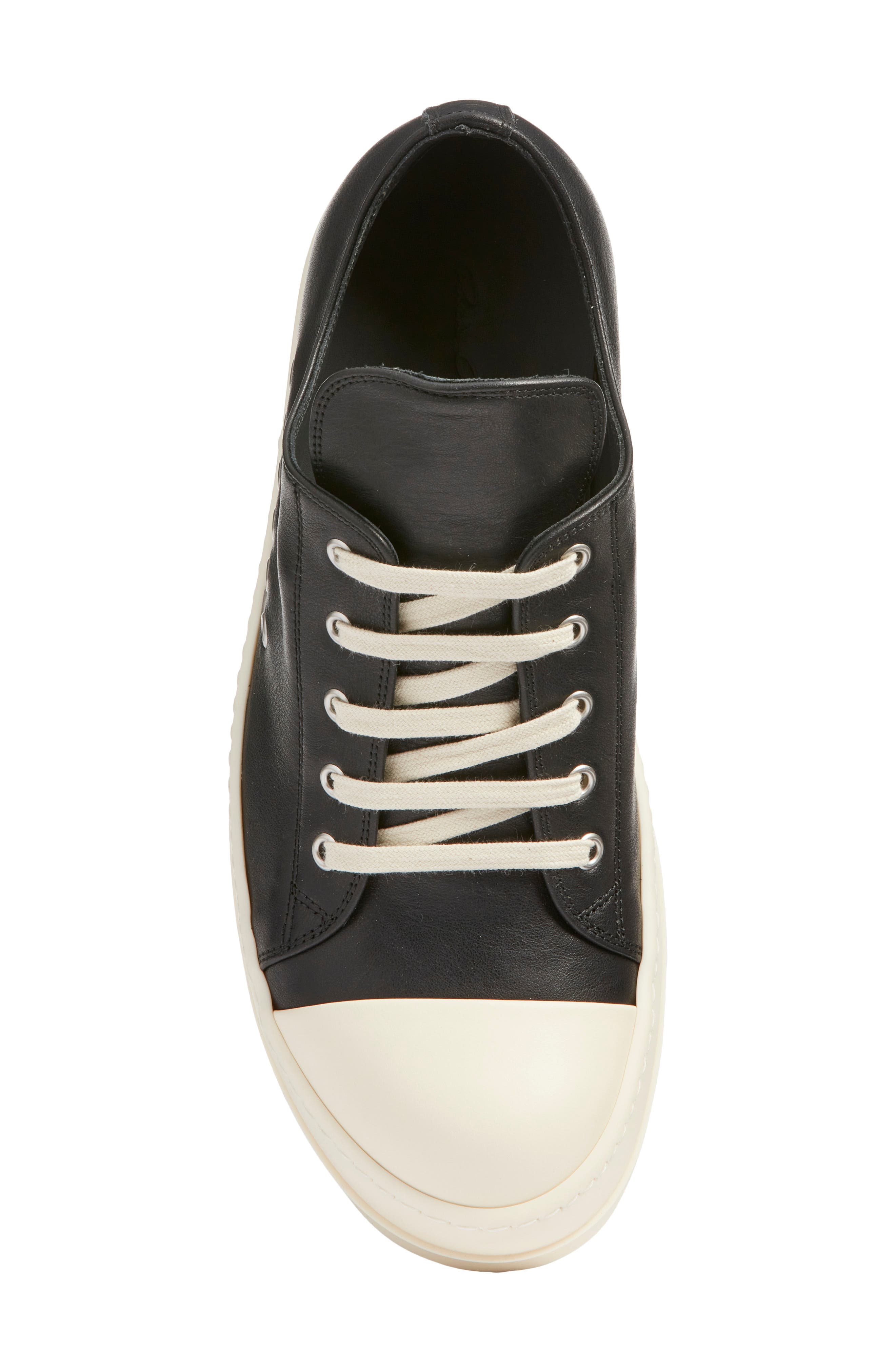 Rick Owens Low Top Sneaker, Alternate, color, Black/ Milk/ Milk
