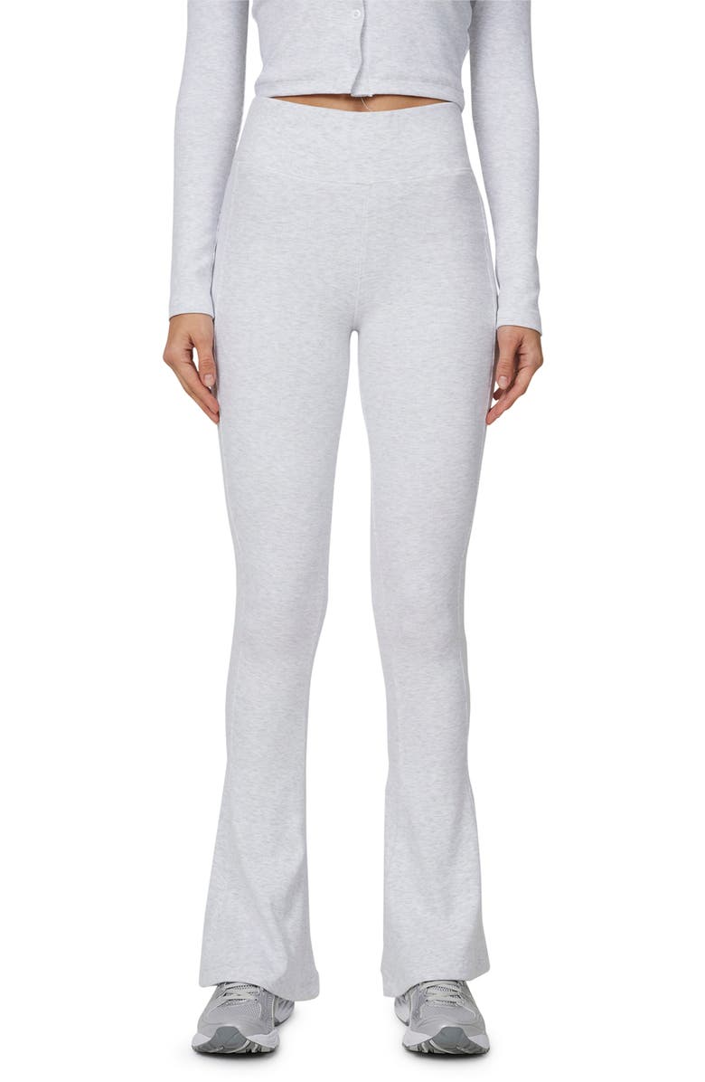 Good For Nothing Ribbed Vintage Flared Leggings, Main, color, Grey