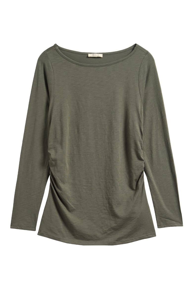 Ruched Long Sleeve Top, Alternate, color, SMOKY LAUREL