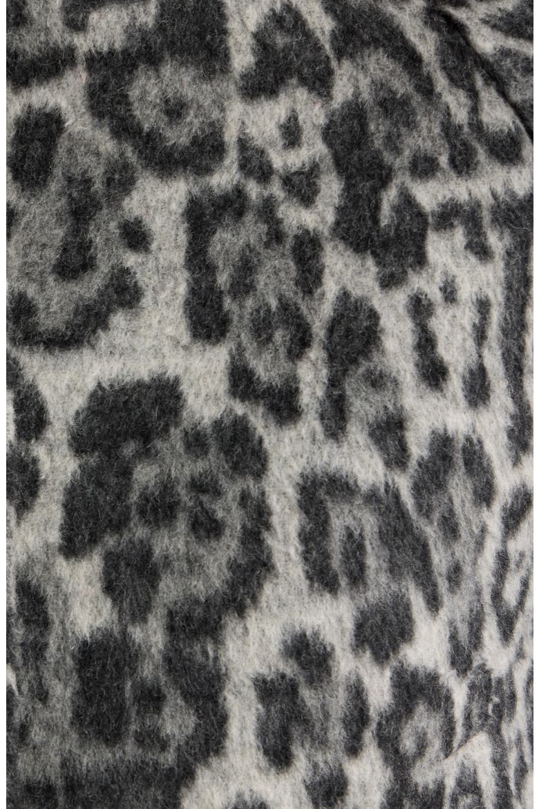 Animal Print Cropped Jacket, Alternate, color, GREY- BLACK BLURRED LEOPARD