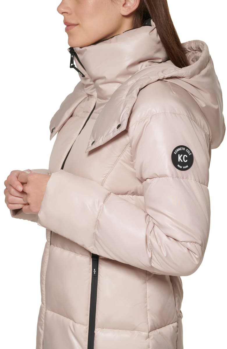 Kenneth Cole New York Cire Hooded Puffer Jacket, Alternate, color, Frost