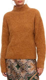 Karen Kane Mock Neck Boucle Sweater