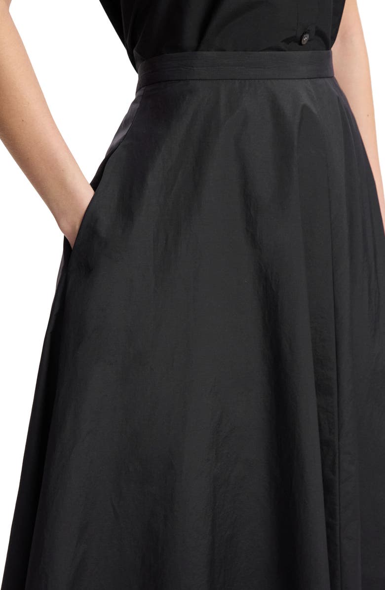 Theory High Waist Circle Skirt, Alternate, color, Black
