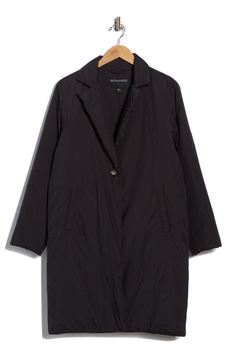 Bernardo Cloudweight Longline Coat, Alternate, color, Black