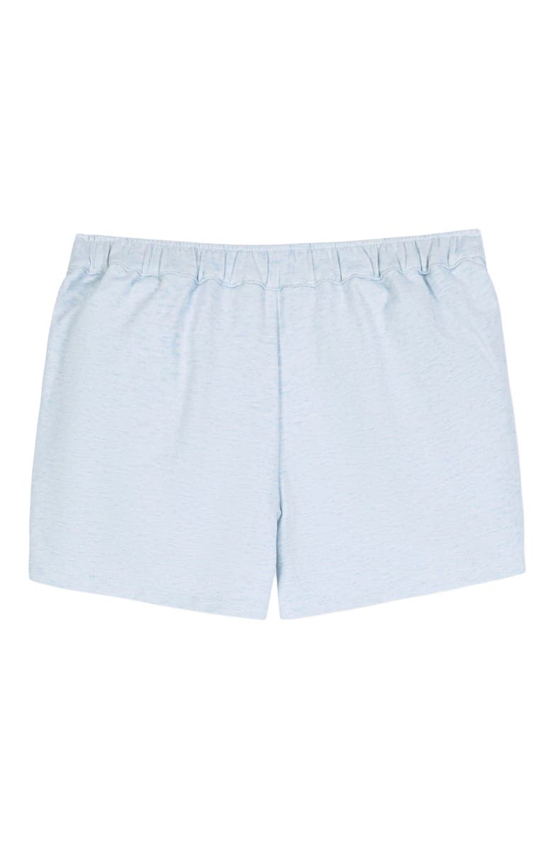Hope & Henry Girls' Organic French Terry Pull-On Short, Kids, Alternate, color, Light Blue Heather
