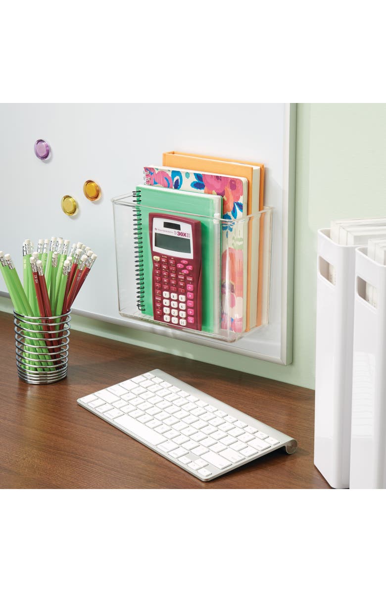 iDesign Adhesive Organizer Bin for Kitchen - Set of 4 - Clear, Alternate, color, Natural