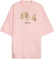 Palm Angels Women's Headless Bear Oversize Cotton Graphic Tee