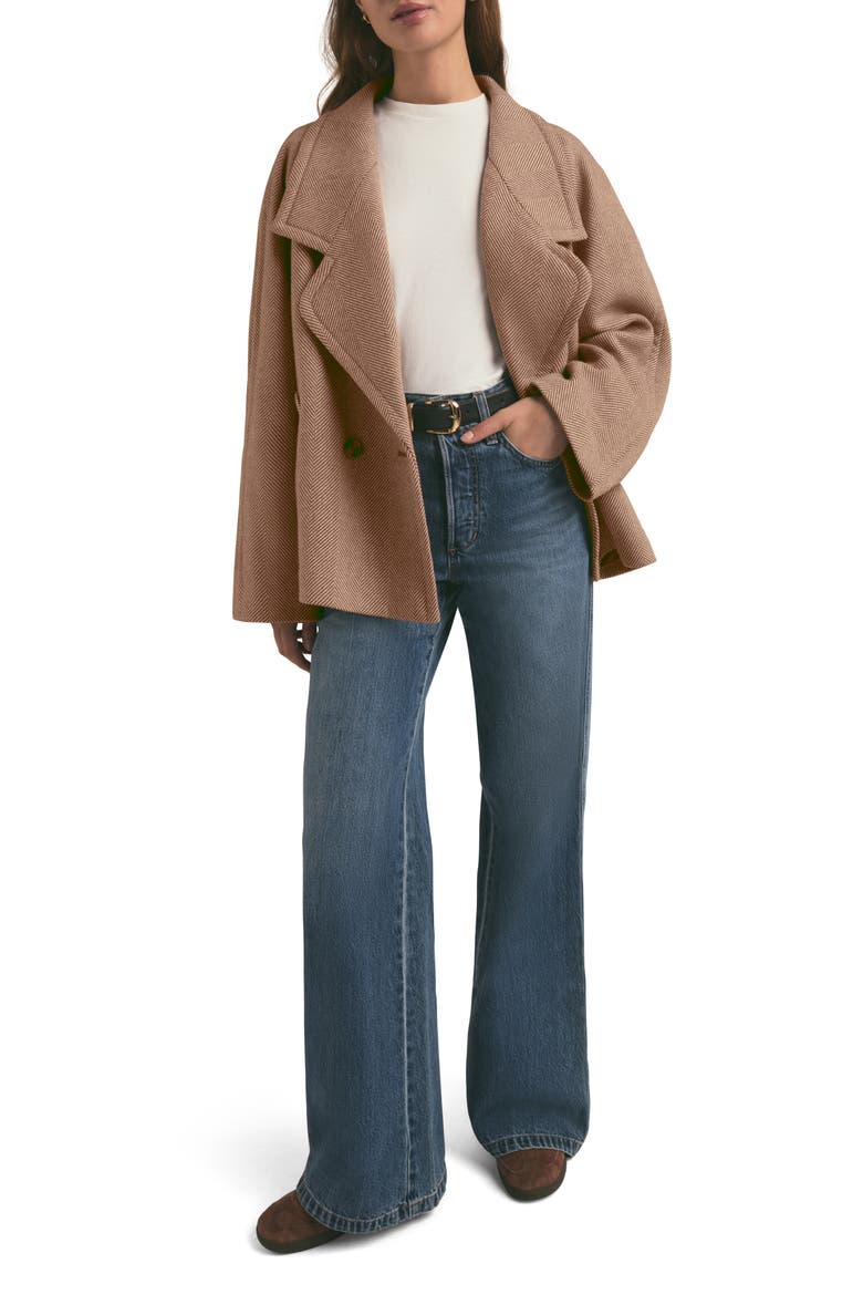 The Cameron Herringbone Coat, Alternate, color, COGNAC HERRINGBONE