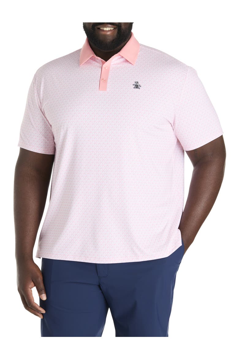 Big & Tall Allover Pete Polo Shirt, Main, color, MUREX SHELL