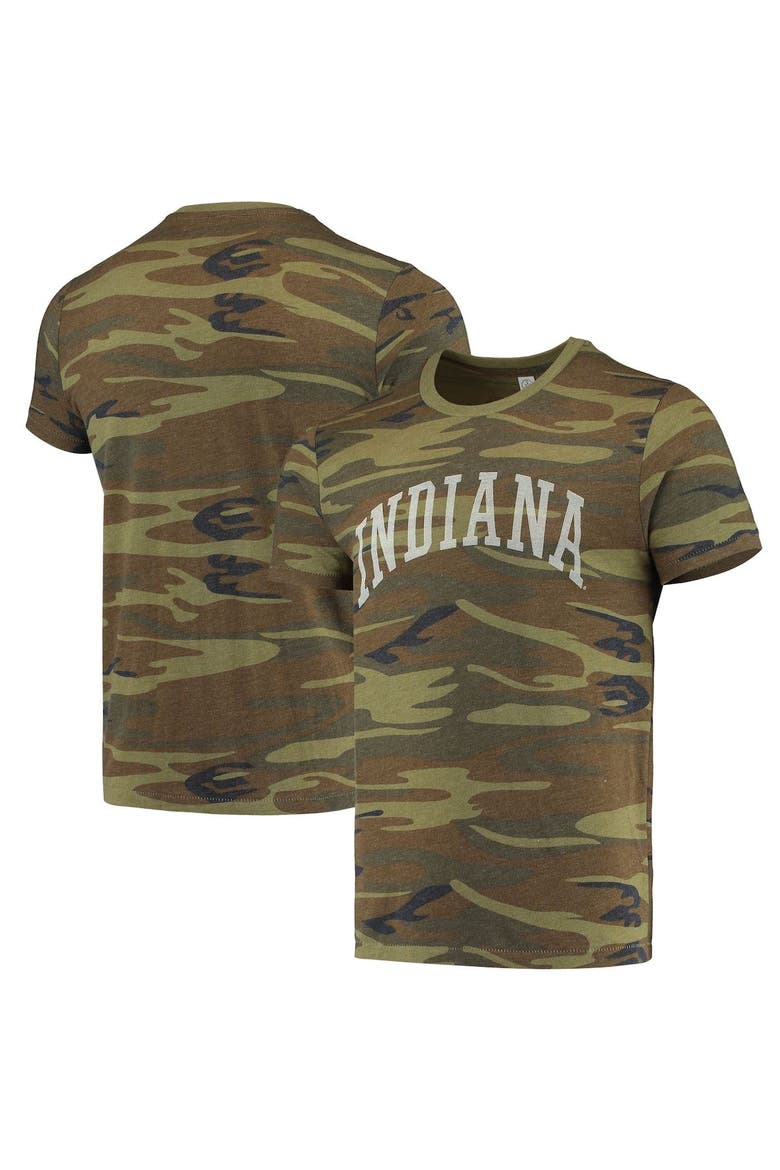 Men's Alternative Apparel Camo Indiana Hoosiers Arch Logo Tri-Blend T-Shirt, Main, color, Camo