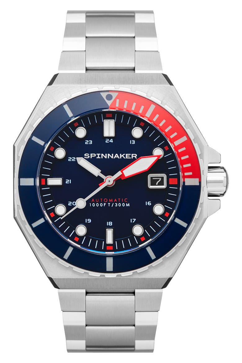 Dumas Automatic Bracelet Watch, 44mm, Main, color, BLUE