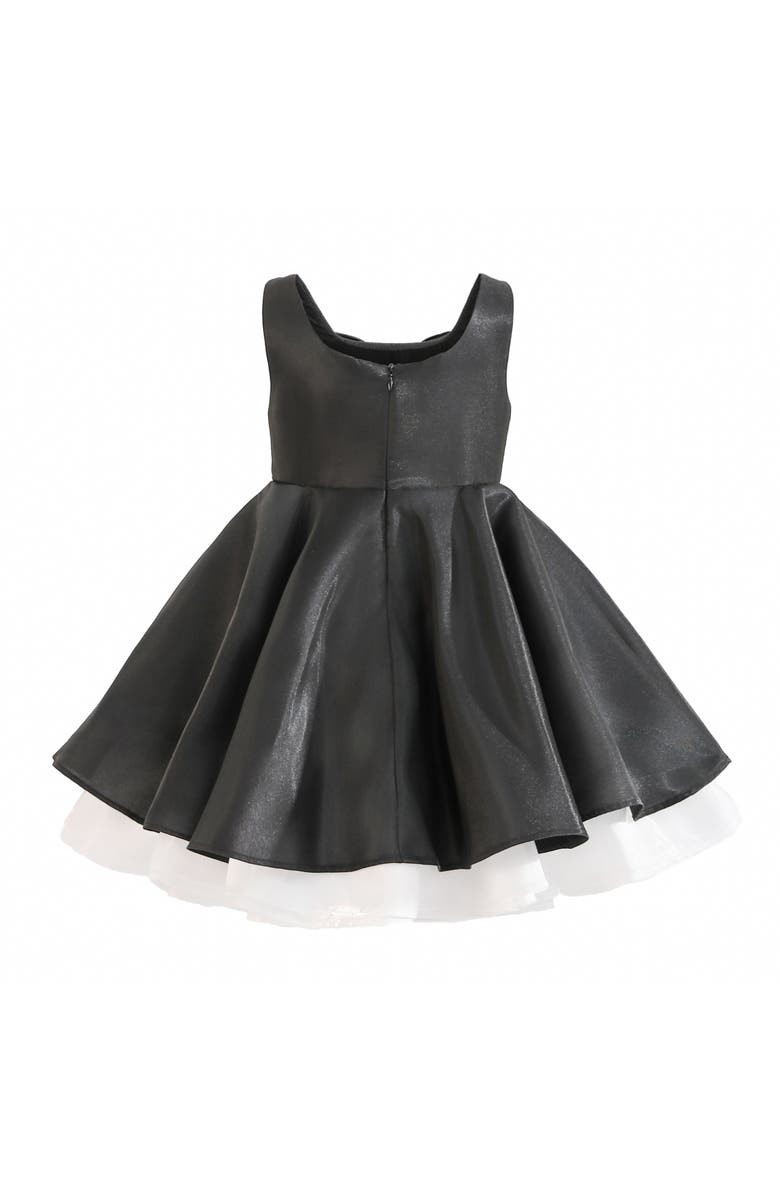 Tulleen Lucienne Satin Bow Dress, Alternate, color, Black