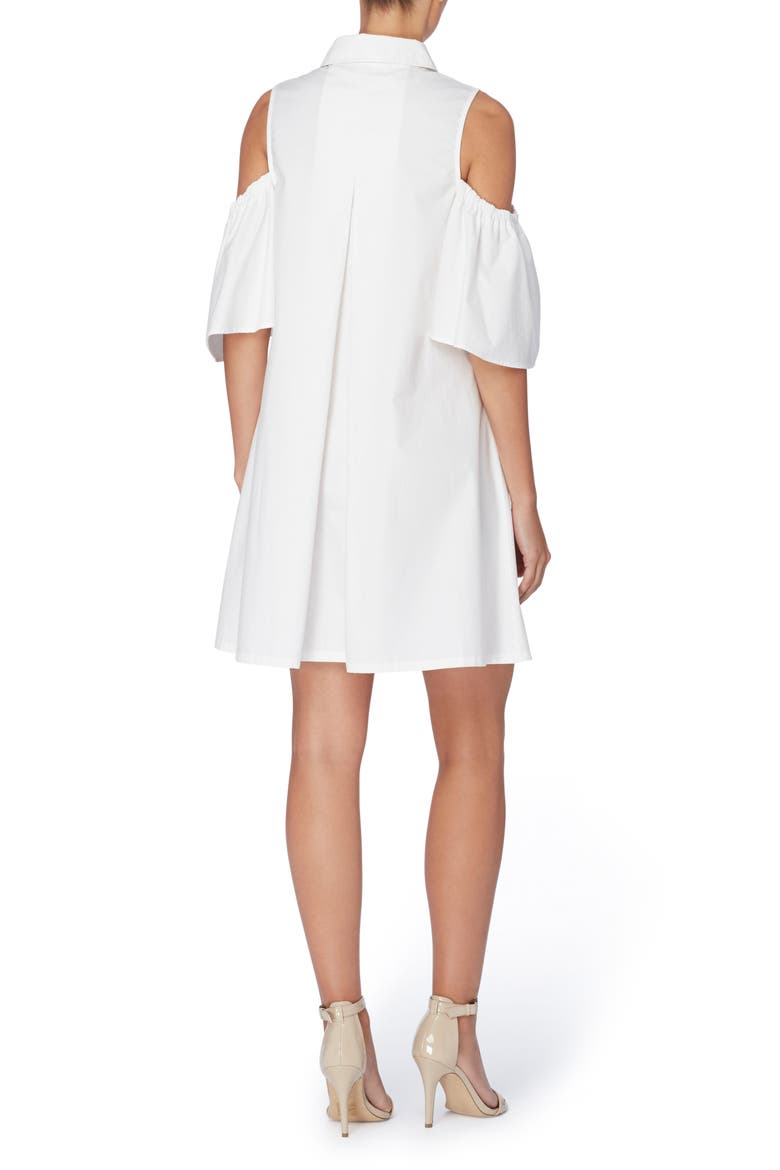 Zito Cold Shoulder Shirtdress, Alternate, color, WHITE