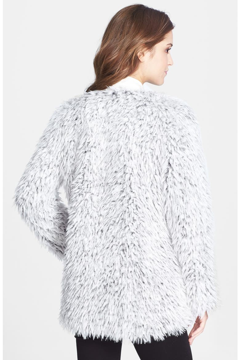 Faux Fur Topper, Alternate, color, LIGHT GREY