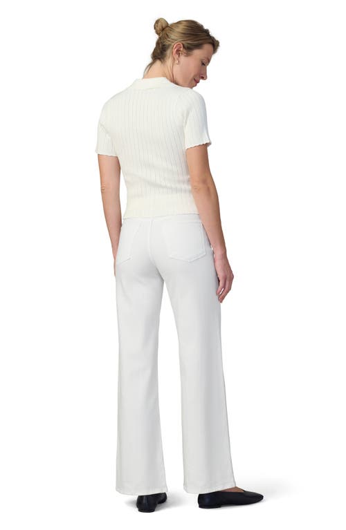 Shop Joe's The Mia High Waist Wide Leg Jeans In White