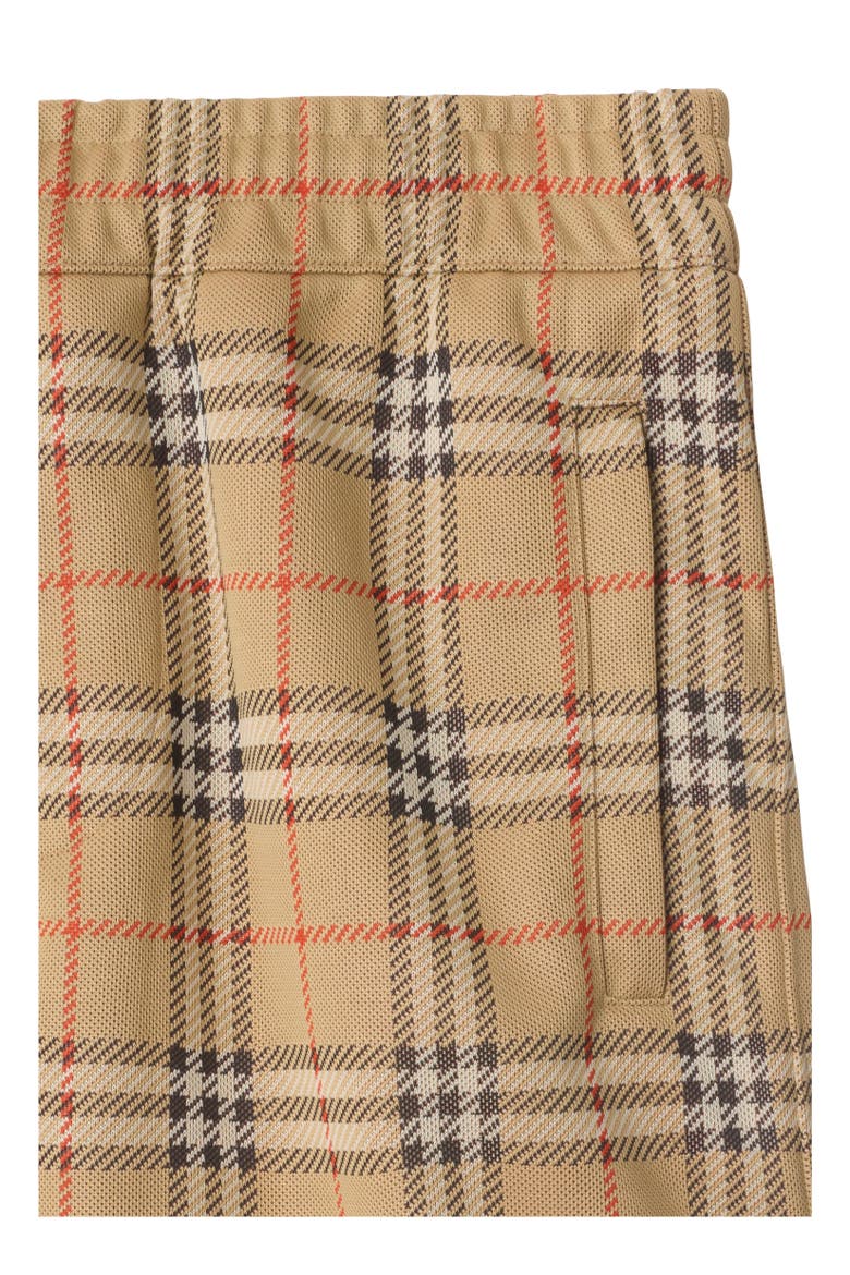 Check Jersey Shorts, Alternate, color, Sand beige