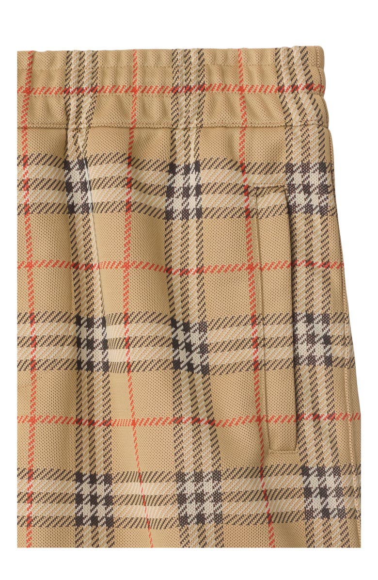 Burberry Check Jersey Shorts, Alternate, color, Sand Beige