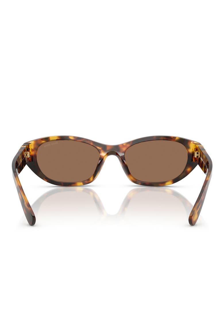 53mm Oval Sunglasses, Alternate, color, HONEY HAVANA / DARK BROWN