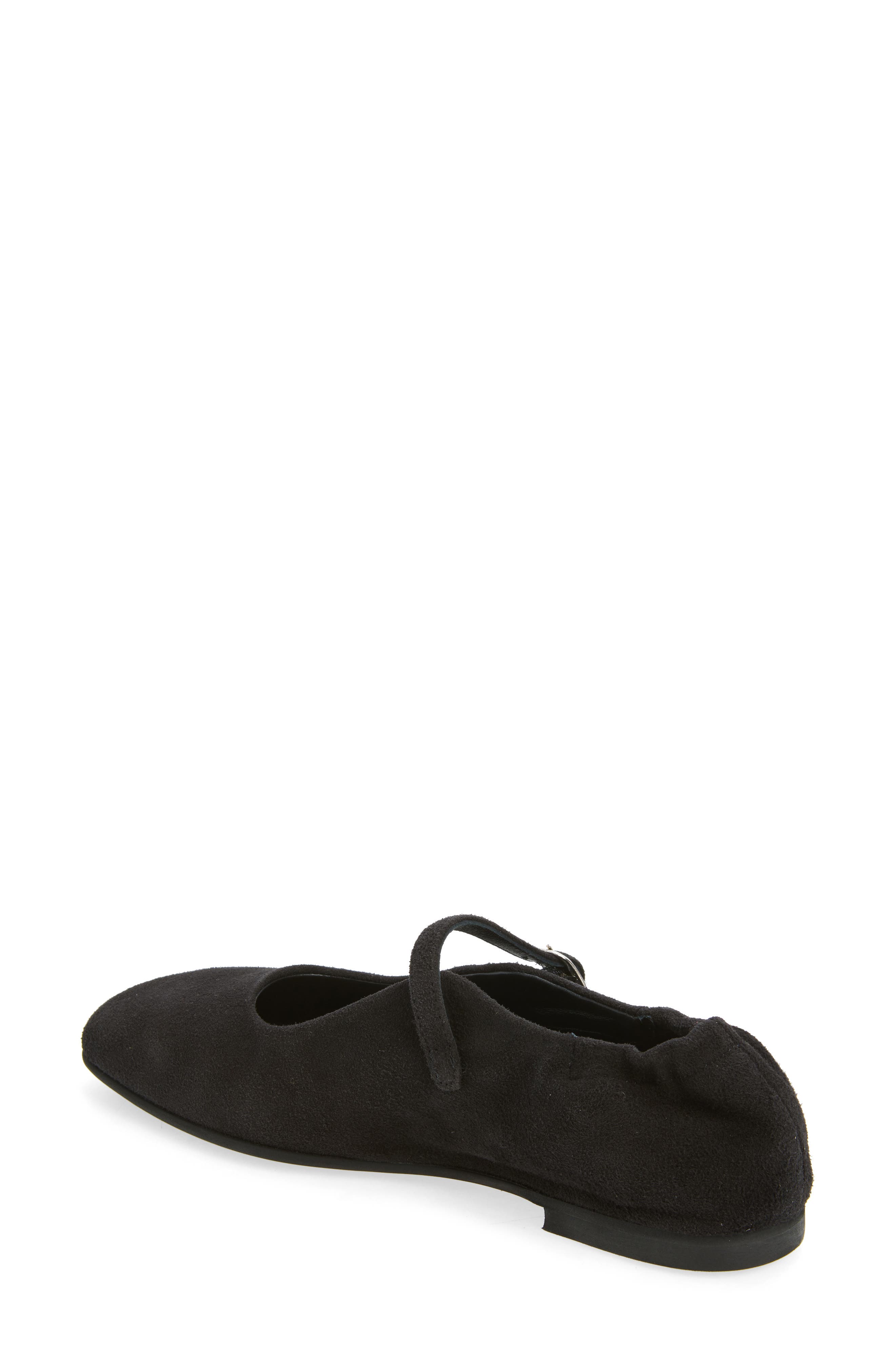 Millie Leather Mary Jane Flat, Alternate, color, BLACK SUEDE