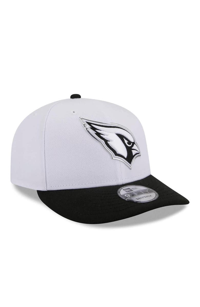 New Era Men's New Era White/Black Arizona Cardinals 2026 NFL Draft Pre-Curved 9FIFTY Snapback Hat, Alternate, color, White