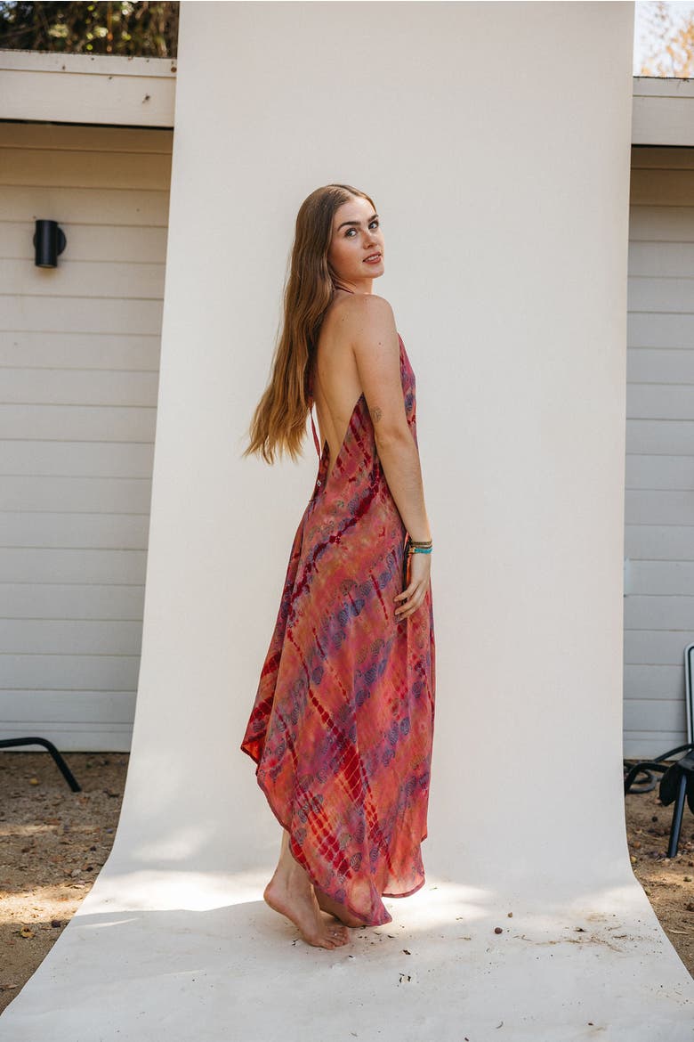 Classic Silk Dress Wildflower, Alternate, color, Pink