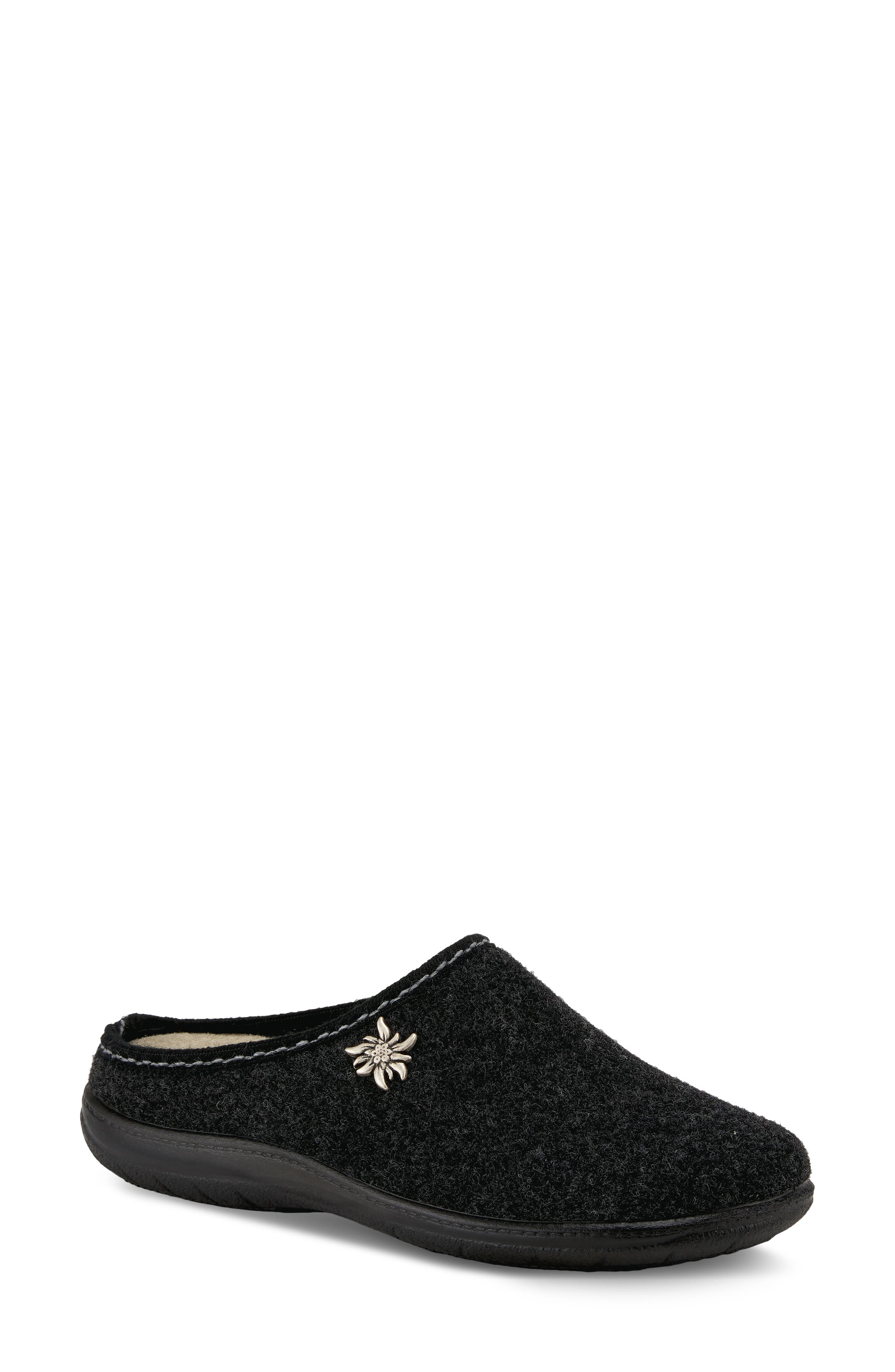 Flexus by Spring Step Loralee Scuff Slipper, Main, color, Black