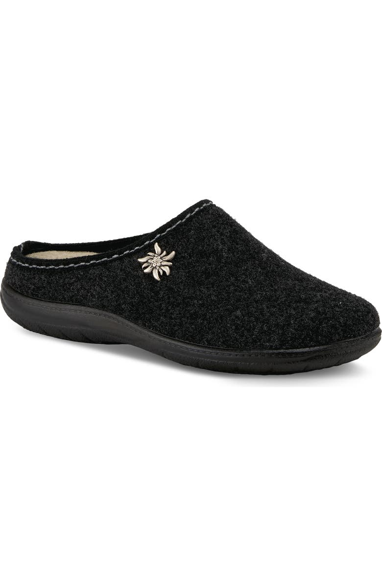 Flexus by Spring Step Loralee Scuff Slipper, Main, color, Black