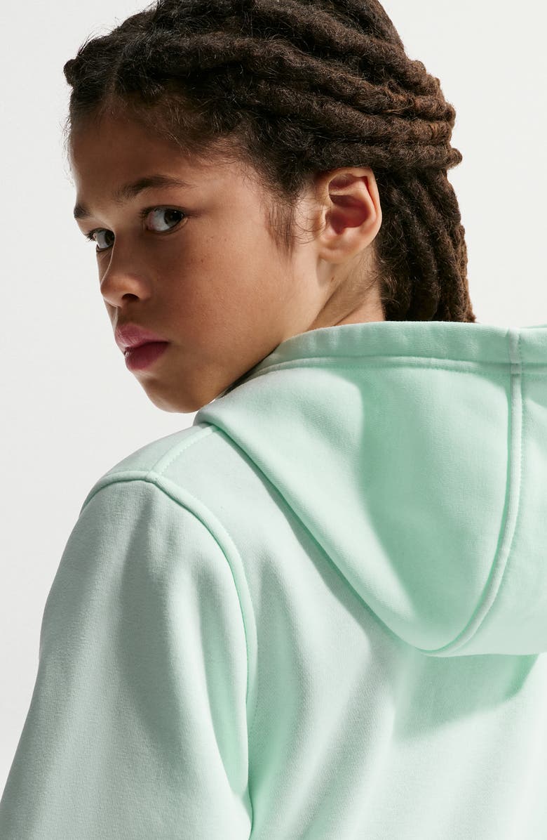 Nike Kids' Club Fleece Hoodie, Alternate, color, Barely Green/ White