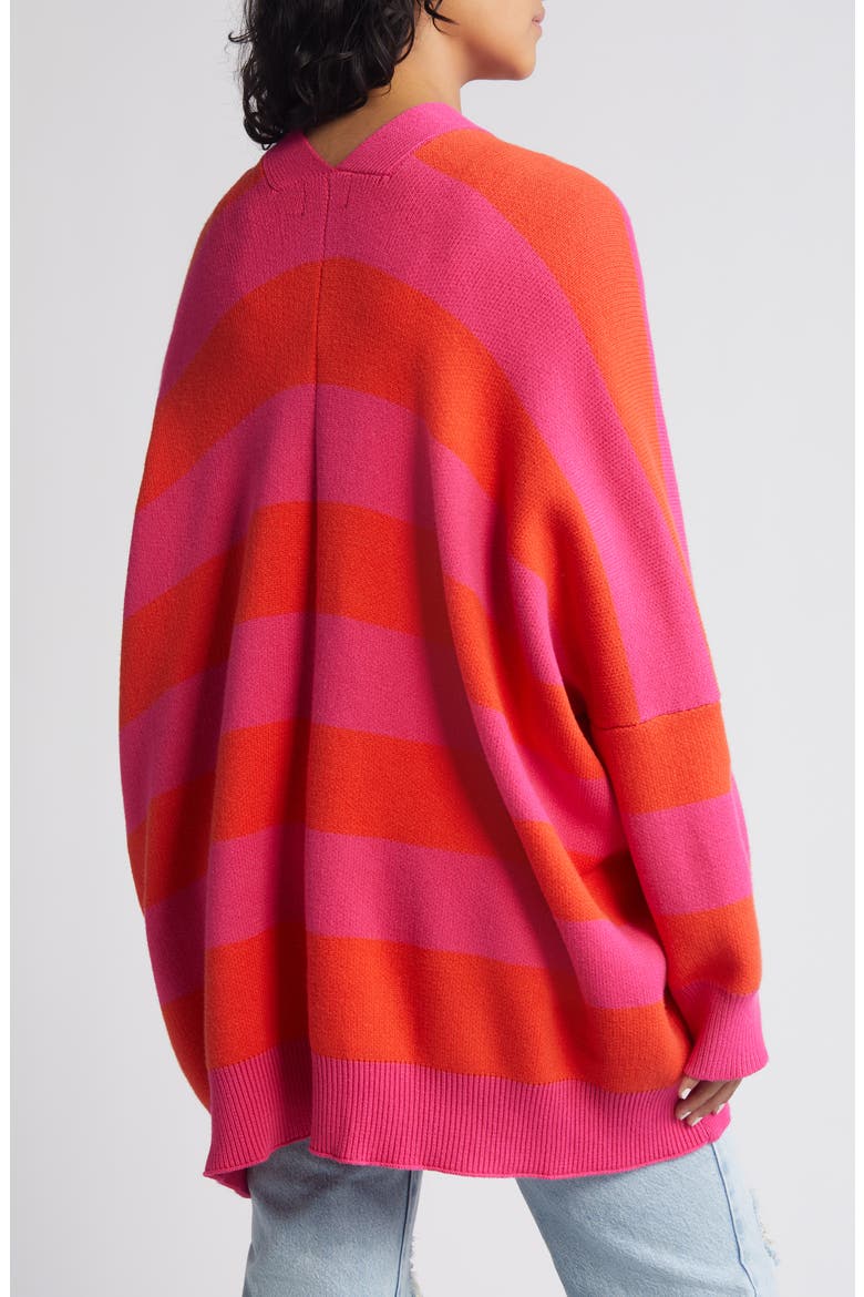 Love You Sorbet Stripe Cardigan, Alternate, color, PINK ORANGE