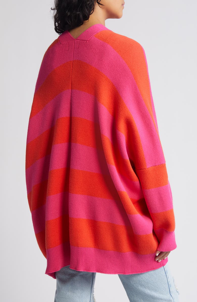 Dressed in Lala Love You Sorbet Stripe Cardigan, Alternate, color, Pink Orange