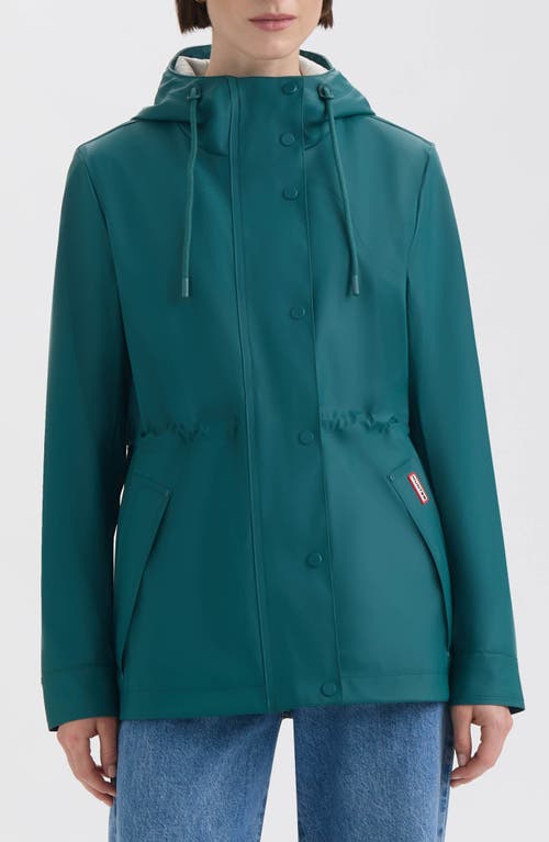 Hunter Abbey Short Rubberized Rain Jacket In Blue