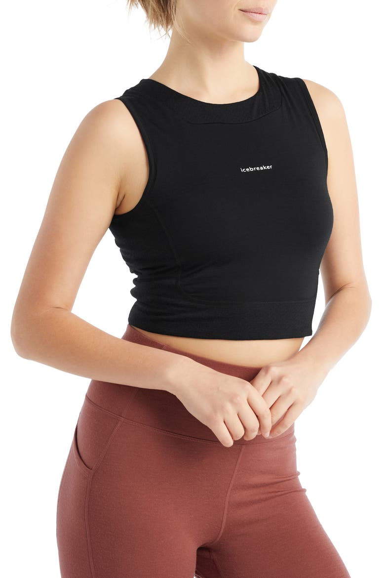 ZoneKnit™ Crop Bra Tank, Main, color, BLACK