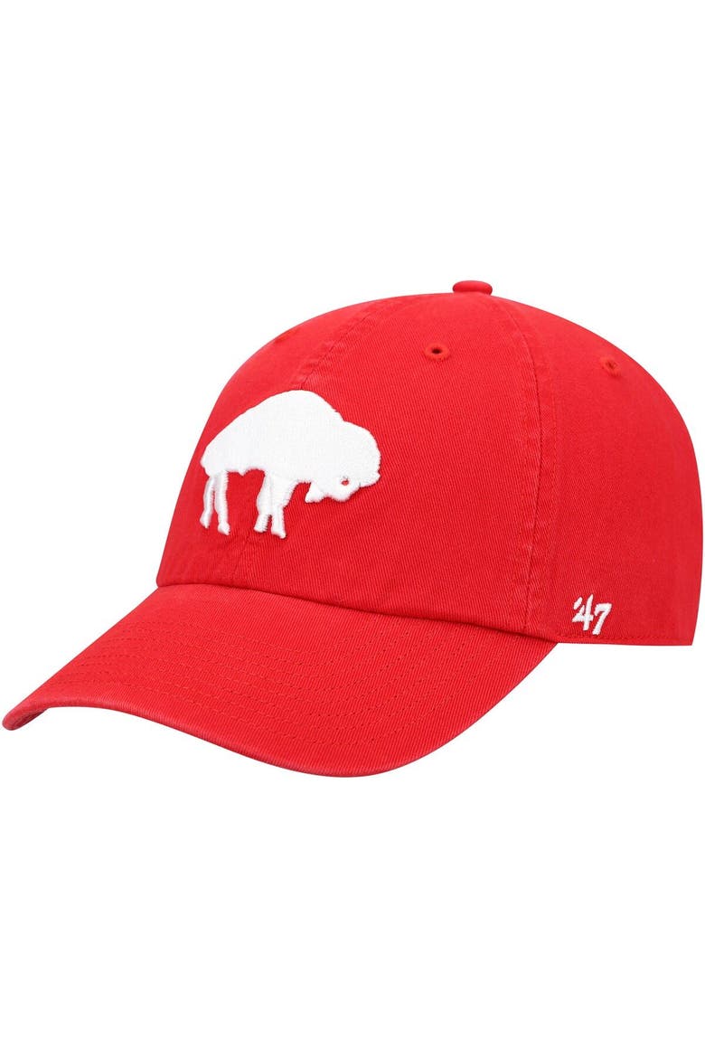 Men's '47 Red Buffalo Bills Clean Up Legacy Adjustable Hat, Main, color, RED
