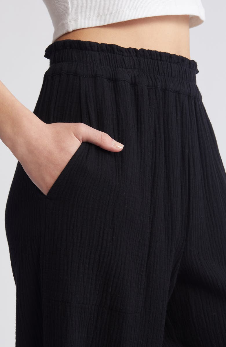 Rails Leon Crinkled Organic Cotton Crop Pants, Alternate, color, 